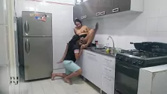 Play Curvy MILF Gets Kinky in the Kitchen with Dildo Play and Ass Licking