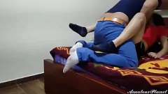 تشغيل تنتقم أخت الأب المسمار مع اللعنة الشرجية الخشنة